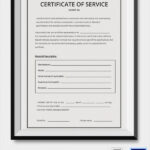 17 Certificate Of Service Templates Sample Templates