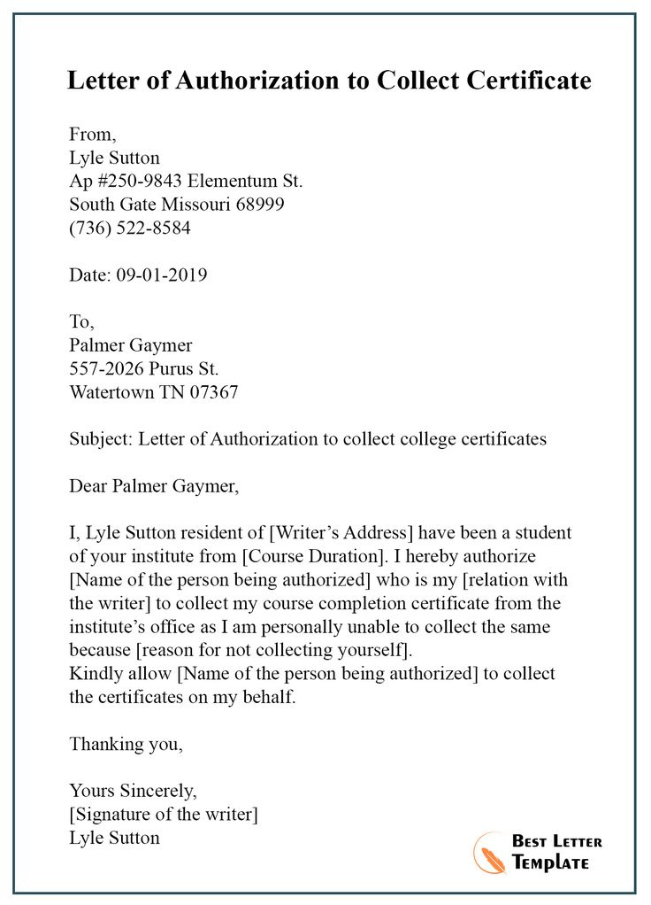 21 Free Authorization Letter Sample Example Best Letter Template 