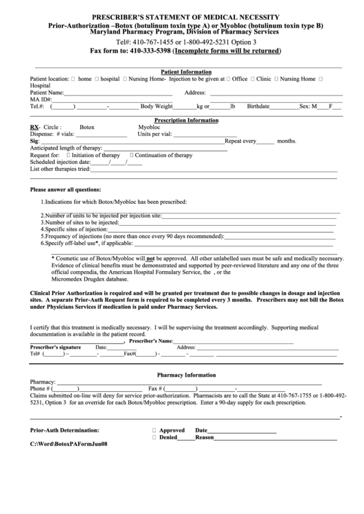 22 Medicare Prior Authorization Form Templates Free To Download In PDF