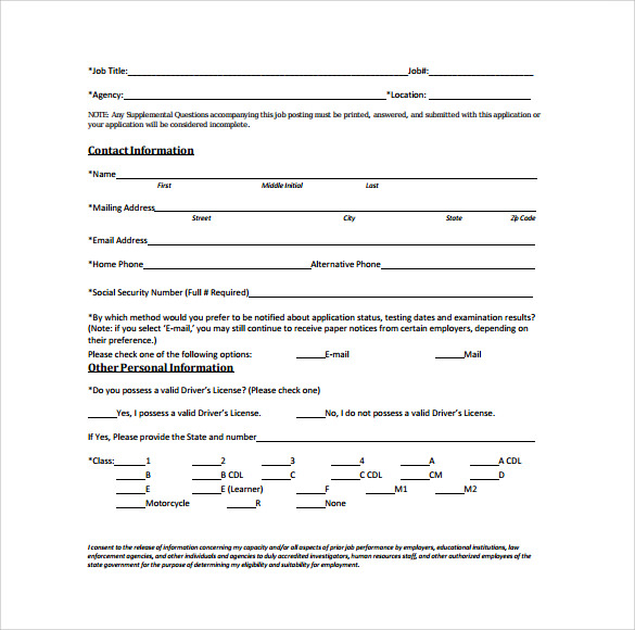 9 Civil Service Exam Application Form Templates To Download Sample 