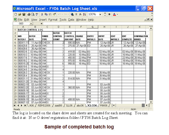 Batch Log Sheet MACS