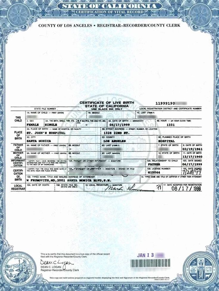 Birth Certificate Template Doc Best Of Sacramento California Birth 