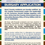 BURSARY APPLICATION COUNTY GOVERNMENT OF NYERI