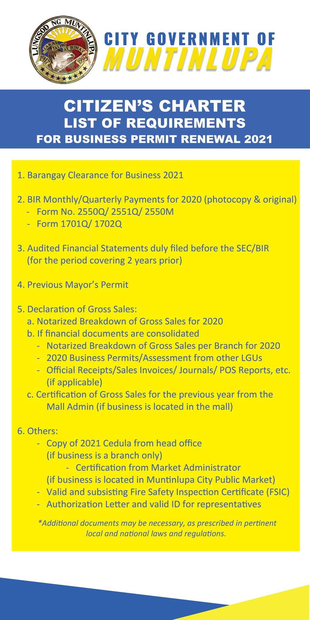 Business Permit Application City Government Of Muntinlupa