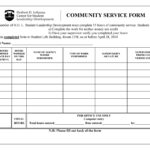 Community Service Letter 40 Templates Completion Verification