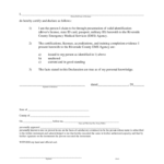 Declaration Of Identity Form Free Download