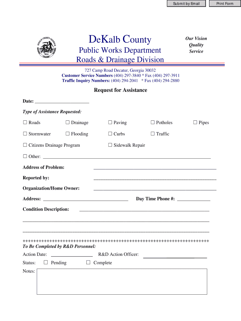 Dekalb County Ga Burial Assistance Fill Online Printable Fillable 