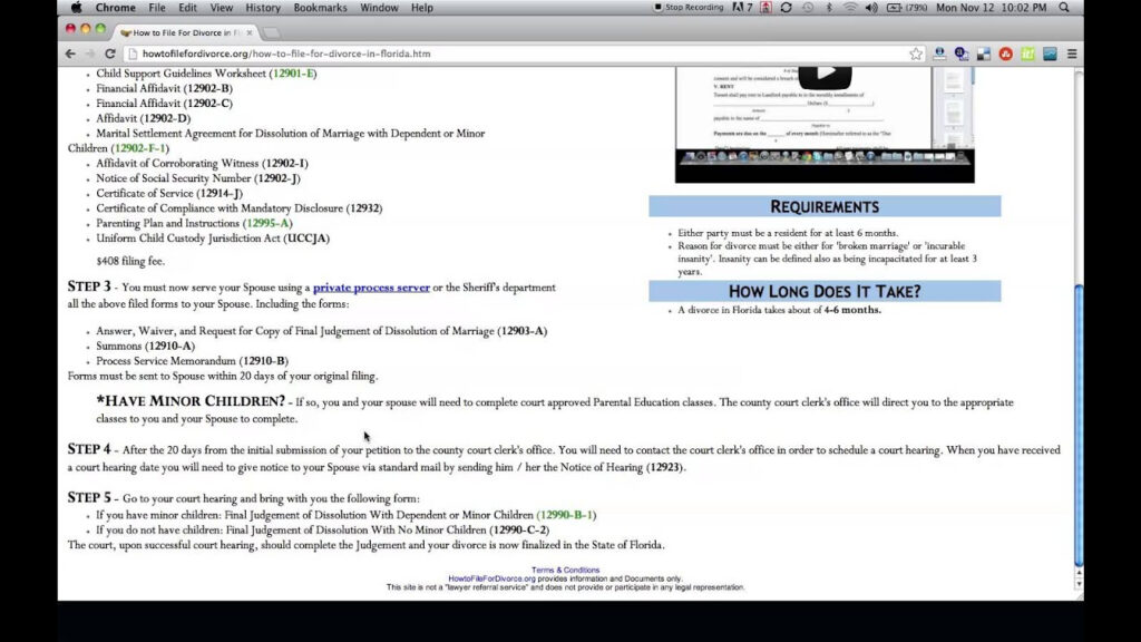 Divorce Papers Divorce In Florida Papers