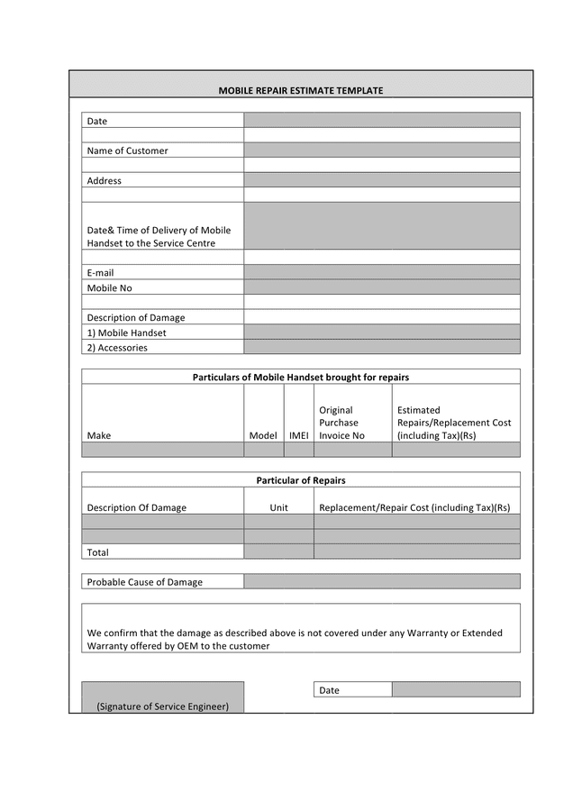 Estimate Template Download Free Documents For PDF Word And Excel