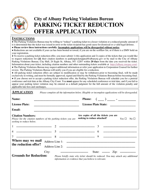 Fill Free Fillable Forms City Of Albany