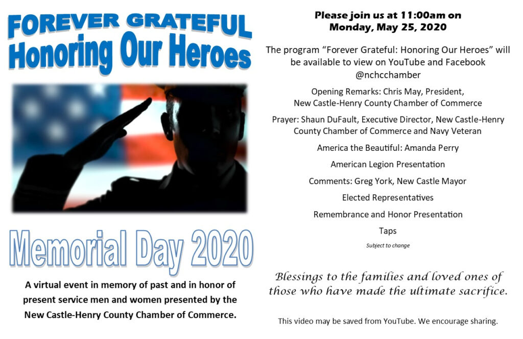 Forever Grateful Honoring Our Heroes New Castle Henry County Chamber 