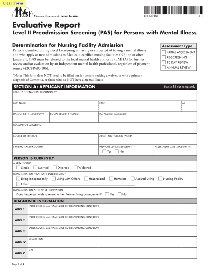 Form DHS 3457 ENG Download Fillable PDF Or Fill Online Evaluative