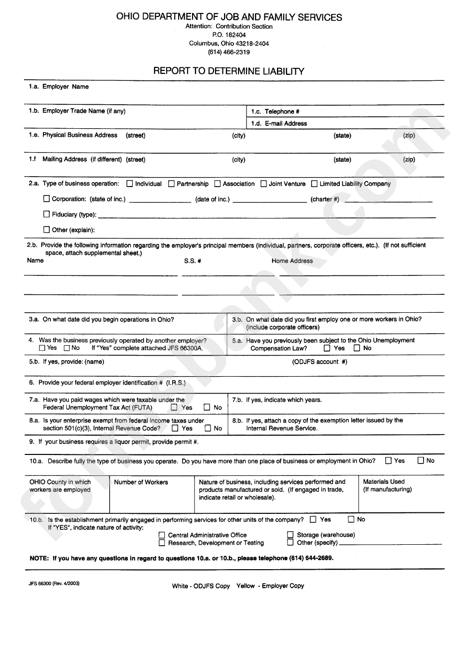 Ohio Department Job And Family Services Forms