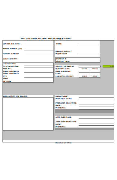 FREE 10 Refund Request Forms In PDF Ms Word Excel