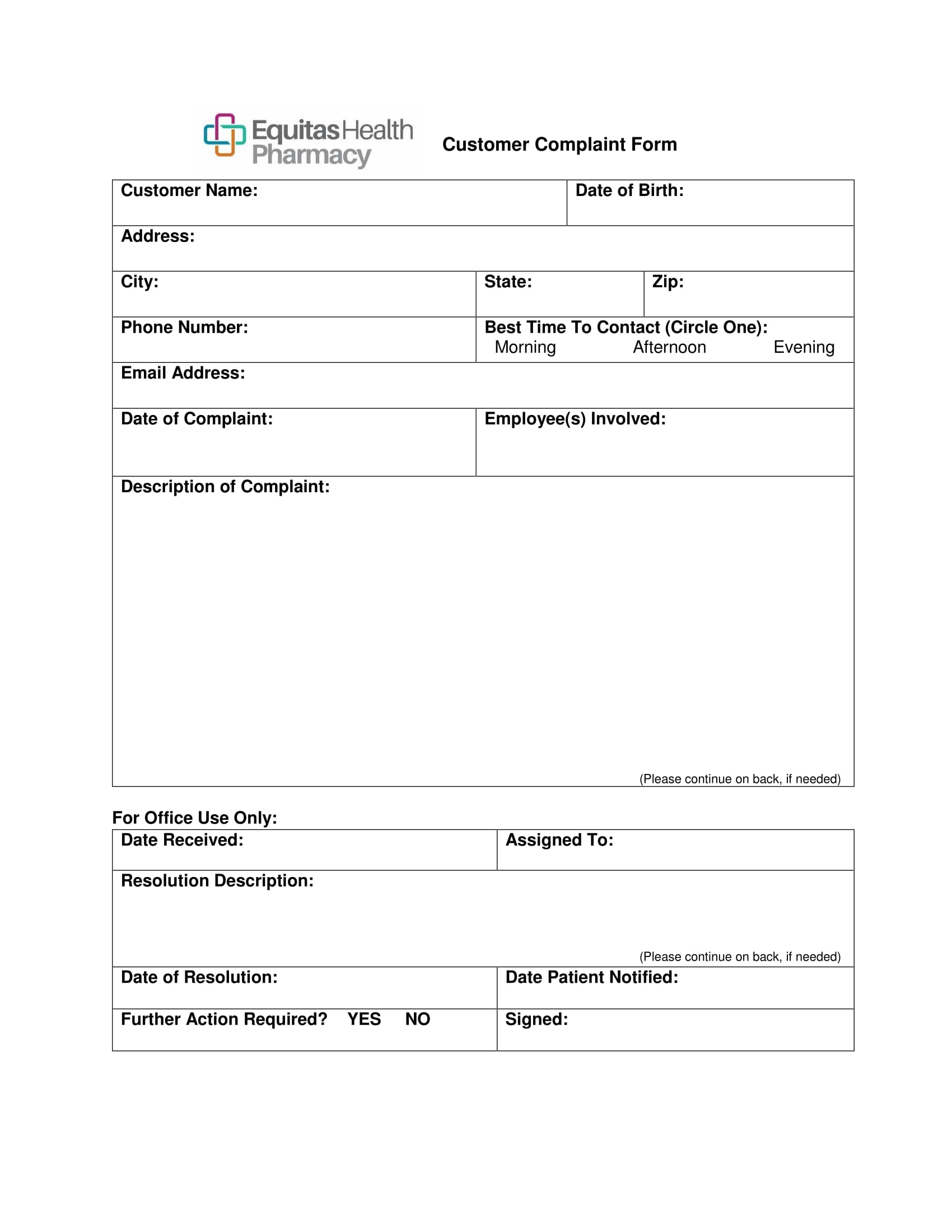 FREE 12 Customer Complaint Forms In PDF MS Word