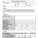 FREE 13 Supplier Questionnaire Forms In PDF Ms Word Excel