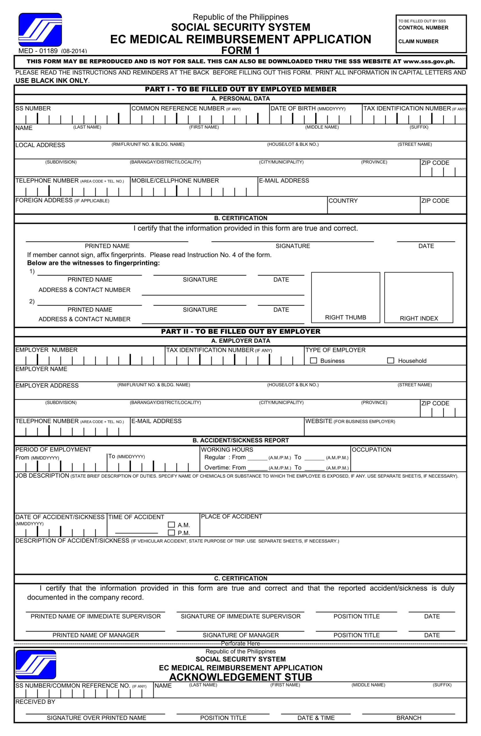 FREE 14 Employee Medical Reimbursement Forms In PDF