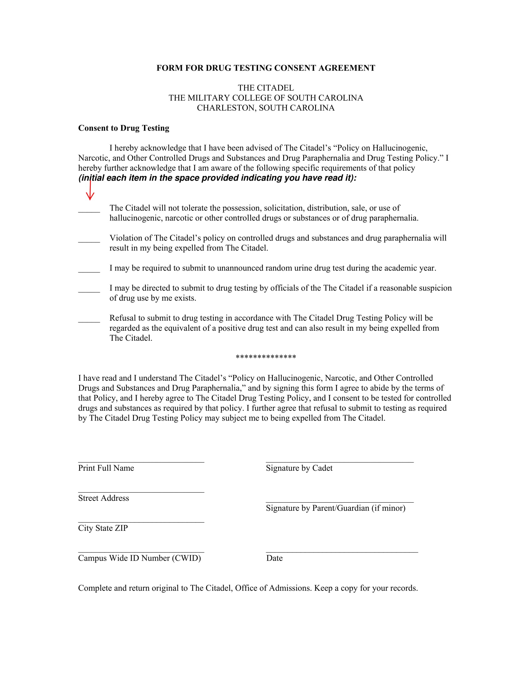 FREE 15 Drug Testing Consent Forms In PDF MS Word