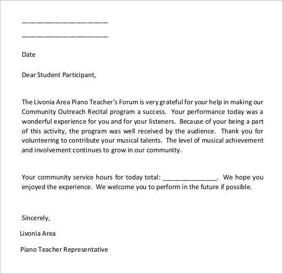 FREE 25 Sample Community Service Letter Templates In PDF MS Word 