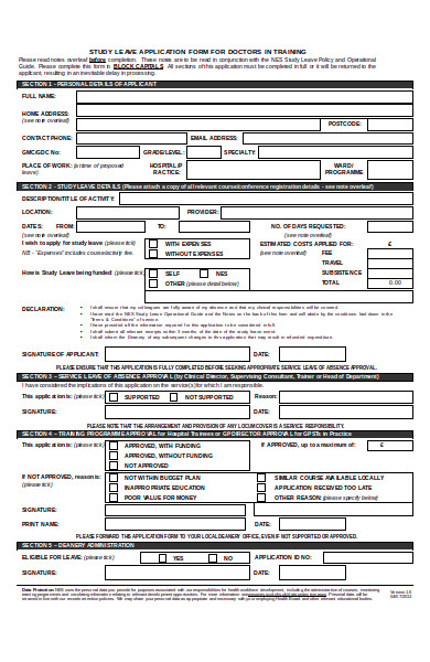 FREE 50 Leave Application Forms In PDF MS Word Excel