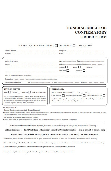 FREE 51 Funeral Forms In PDF MS Word