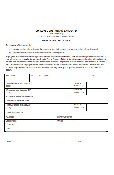 FREE 52 Emergency Forms In PDF MS Word XLS