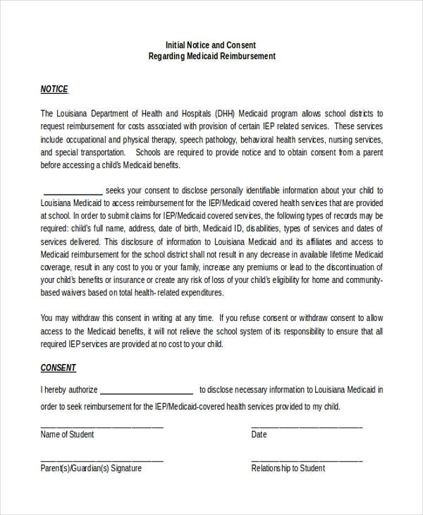 FREE 9 Sample Medicaid Reimbursement Forms In MS Word PDF