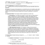 Free Caregiver Contract Agreement PDF Word EForms Free Fillable