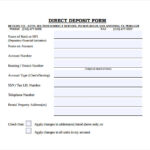 Free Direct Deposit Form Template For Excel 2007 2016