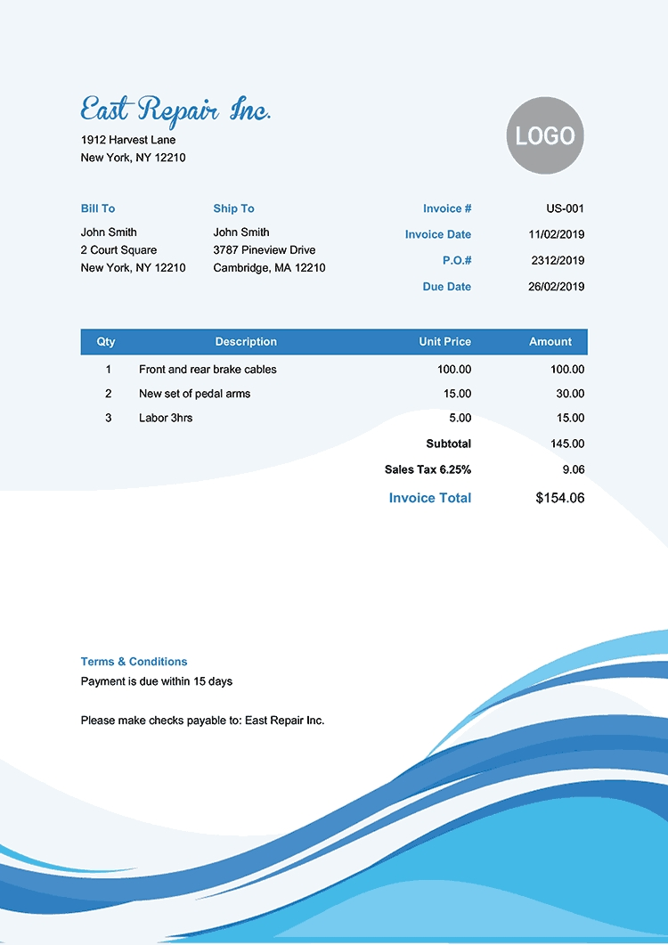 Free Fillable Invoice Template Pdf Invoice Template Ideas