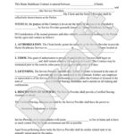 Home Health Care Contract Agreement Template with Sample Home