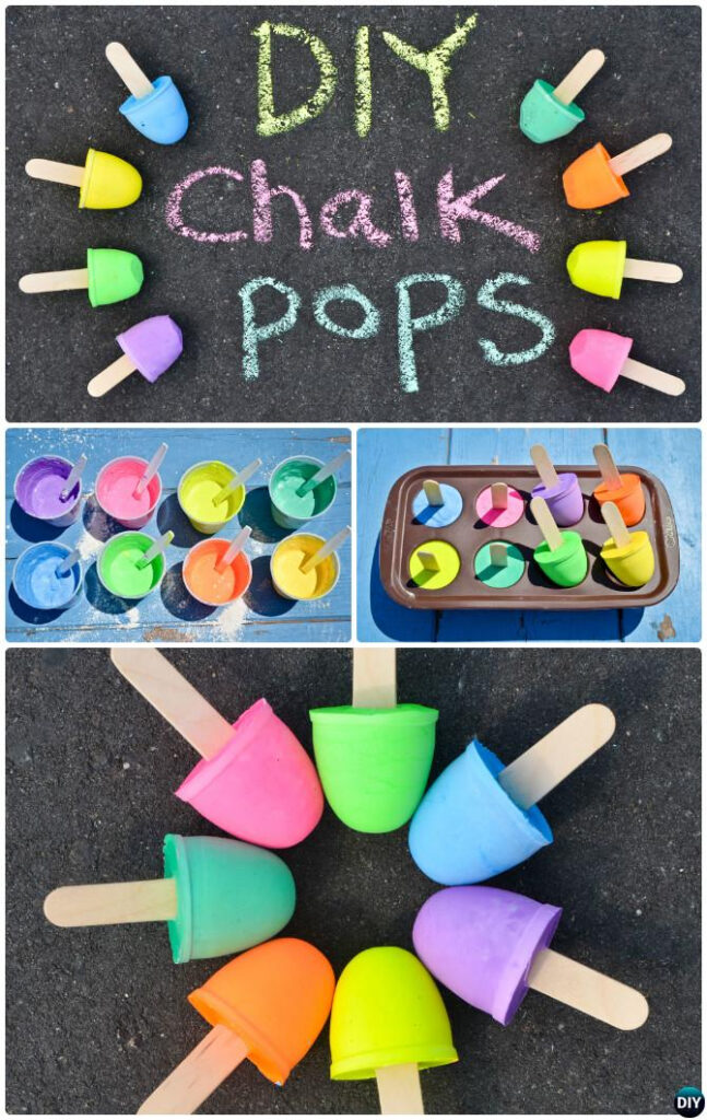 Homemade DIY Sidewalk Chalk Ideas Recipes For Kids