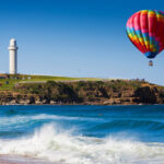 Hot Air Balloon Over The Beach At Wollongong New South Wales