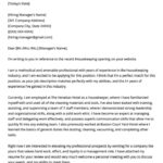 Housekeeper Experienced Cover Letter Example Template RG Cover