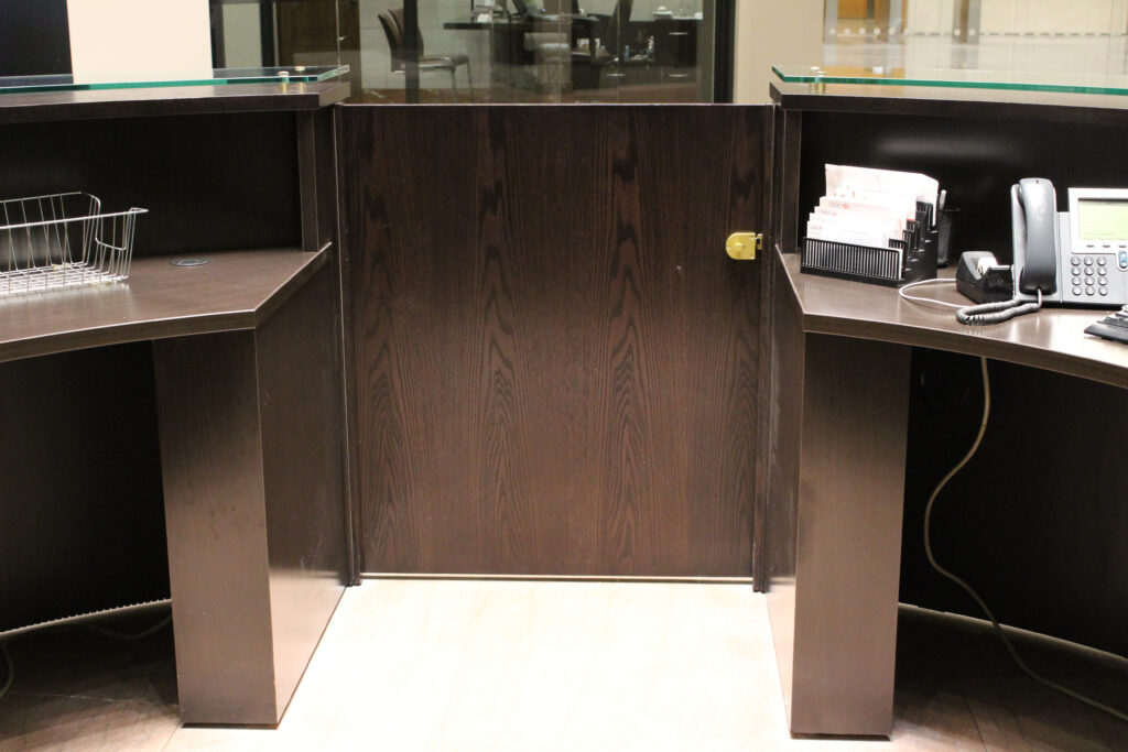 HSBC Mobile Reception Desk With Swinging Door Colecraft