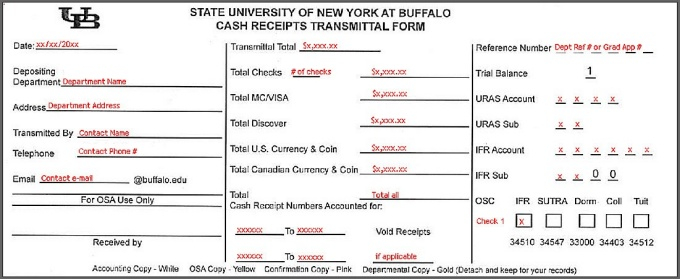 Instructions For Completing A Cash Receipts Transmittal Form 