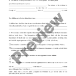 Minnesota Affidavit In Support Of Motion To Establish Custody And