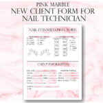 Nail Technician New Client Form Nail Technician Consultation Form