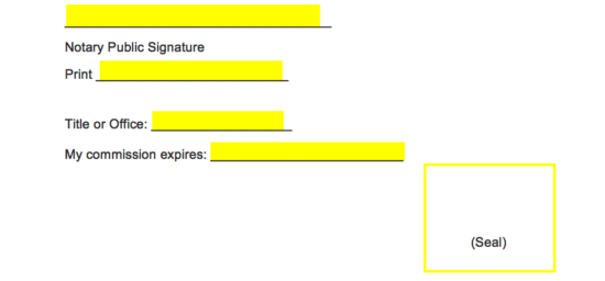 Notary Template Ny PDF Template