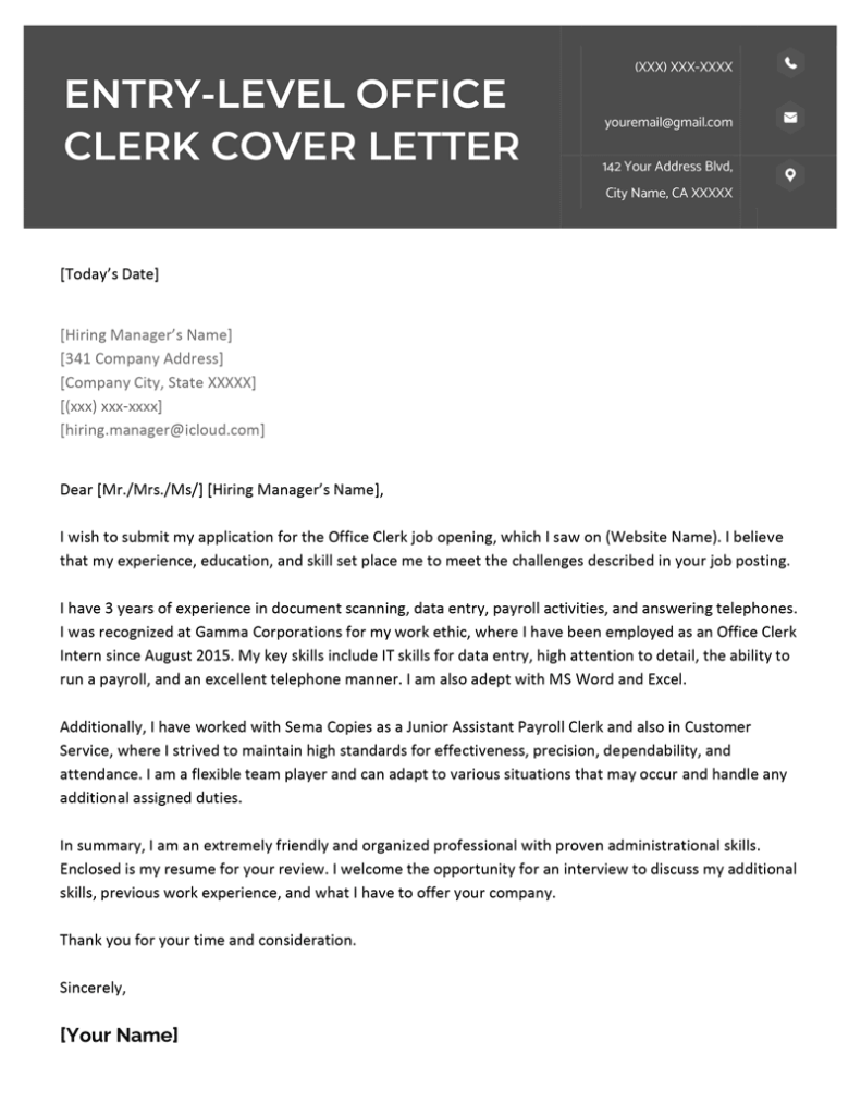 Office Assistant Cover Letter Example Tips Resume Genius