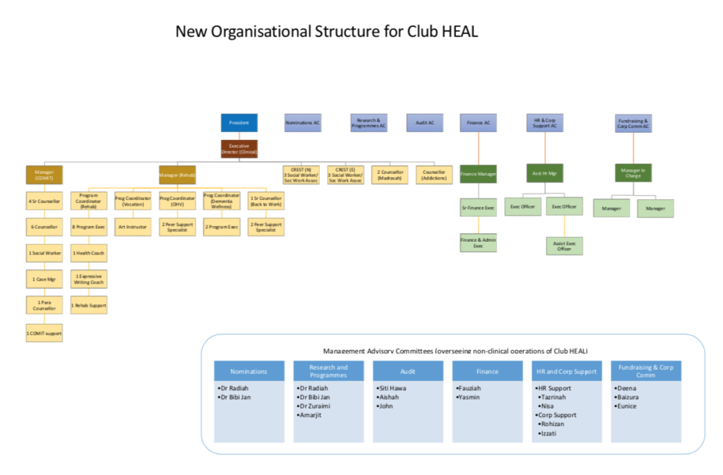 Organisation Chart Club Heal