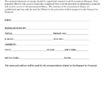 Request For Proposals Acknowledgement Of Receipt Form Download