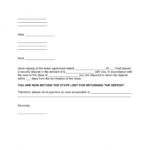 Request For Return Of Security Deposit Form