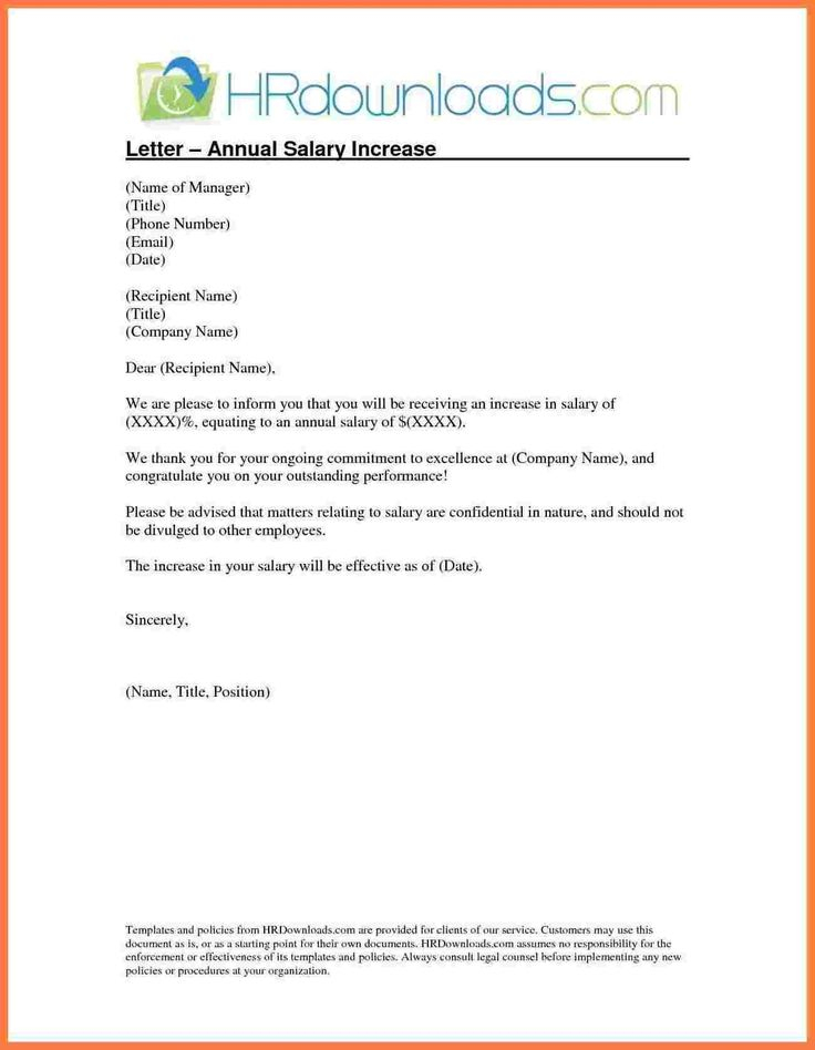 Salary Increment Letter Format By Employer Copy 5 Template Letter 