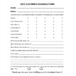 Sample Customer Feedback Form 22 Free Documents In PDF