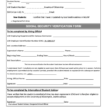 Social Security Verification Form Printable Pdf Download