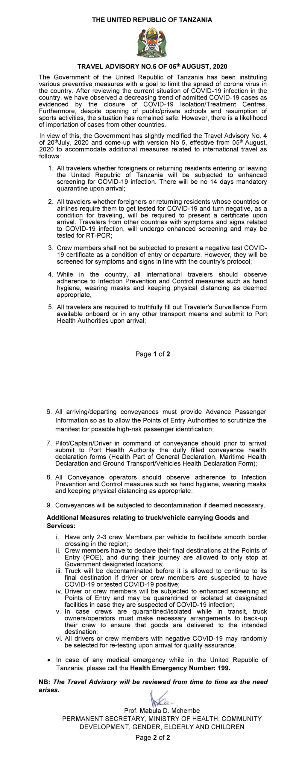 Visa Application Tanzania High Commission