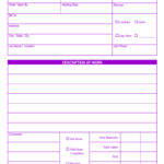 Work Order Forms